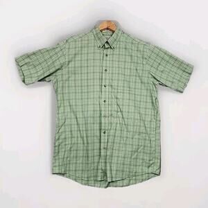 LL Bean Mens Large Tall LT Button Down Shirt Wrinkle Resistant Short Sleeve